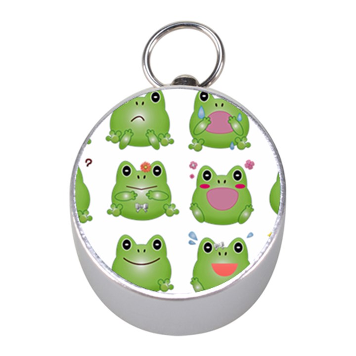 Kawaii Frog Rainy Season Japanese Mini Silver Compasses