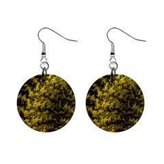 Rich Yellow Digital Abstract Mini Button Earrings by Pakrebo