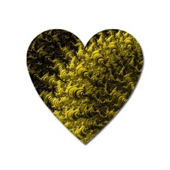 Rich Yellow Digital Abstract Heart Magnet by Pakrebo