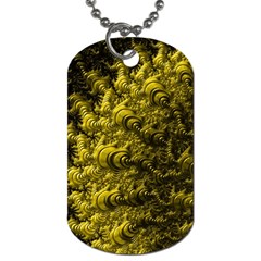 Rich Yellow Digital Abstract Dog Tag (two Sides) by Pakrebo