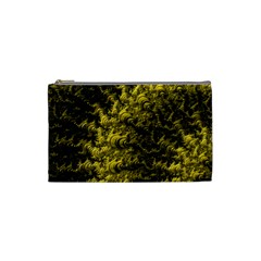 Rich Yellow Digital Abstract Cosmetic Bag (small) by Pakrebo