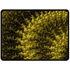 Rich Yellow Digital Abstract Fleece Blanket (large)  by Pakrebo