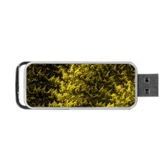 Rich Yellow Digital Abstract Portable Usb Flash (one Side) by Pakrebo