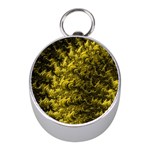 Rich Yellow Digital Abstract Mini Silver Compasses Front