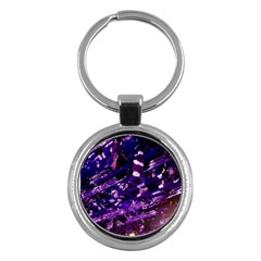 Light Violet Purple Technology Key Chain (round) by Pakrebo