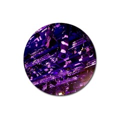 Light Violet Purple Technology Magnet 3  (round) by Pakrebo