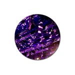 Light Violet Purple Technology Magnet 3  (Round) Front