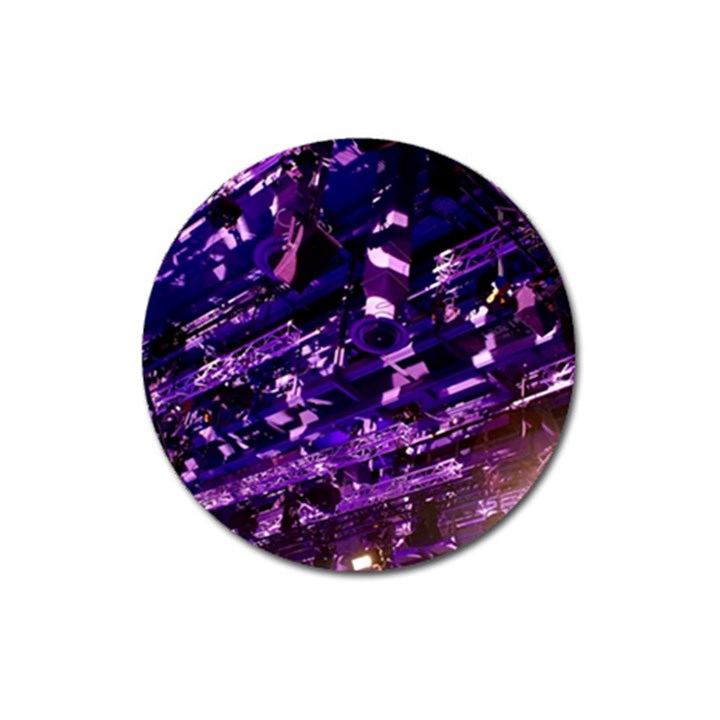 Light Violet Purple Technology Magnet 3  (Round)