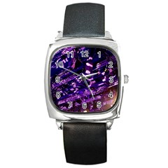 Light Violet Purple Technology Square Metal Watch by Pakrebo