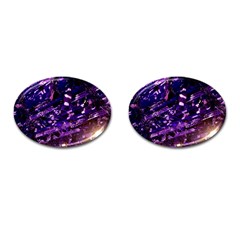 Light Violet Purple Technology Cufflinks (oval) by Pakrebo