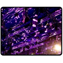 Light Violet Purple Technology Double Sided Fleece Blanket (medium)  by Pakrebo