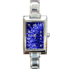 Rich Blue Digital Abstract Rectangle Italian Charm Watch