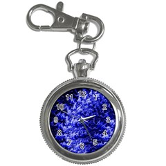 Rich Blue Digital Abstract Key Chain Watches