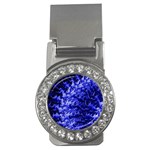 Rich Blue Digital Abstract Money Clips (CZ)  Front