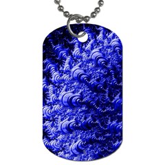 Rich Blue Digital Abstract Dog Tag (One Side)