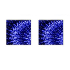 Rich Blue Digital Abstract Cufflinks (Square)