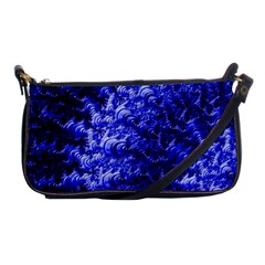 Rich Blue Digital Abstract Shoulder Clutch Bag by Pakrebo