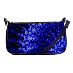 Rich Blue Digital Abstract Shoulder Clutch Bag Front