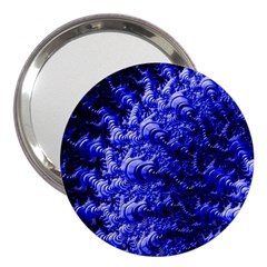 Rich Blue Digital Abstract 3  Handbag Mirrors by Pakrebo