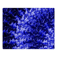 Rich Blue Digital Abstract Double Sided Flano Blanket (large)  by Pakrebo