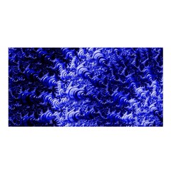 Rich Blue Digital Abstract Satin Shawl