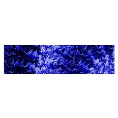 Rich Blue Digital Abstract Satin Scarf (Oblong)