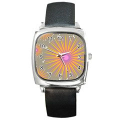 Background Floral Non Seamless Square Metal Watch by Pakrebo