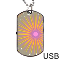 Background Floral Non Seamless Dog Tag Usb Flash (one Side) by Pakrebo