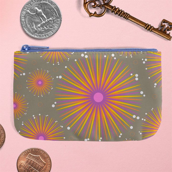 Background Floral Non Seamless Large Coin Purse