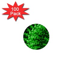 Green Abstract Fractal Background 1  Mini Buttons (100 Pack) 