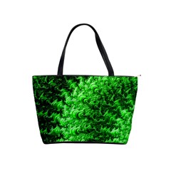 Green Abstract Fractal Background Classic Shoulder Handbag by Pakrebo