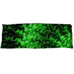 Green Abstract Fractal Background Body Pillow Case (dakimakura) by Pakrebo