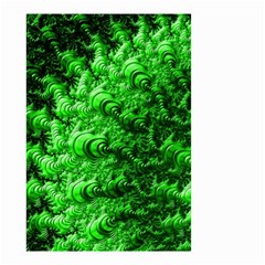 Green Abstract Fractal Background Small Garden Flag (two Sides) by Pakrebo