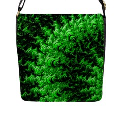 Green Abstract Fractal Background Flap Closure Messenger Bag (l) by Pakrebo