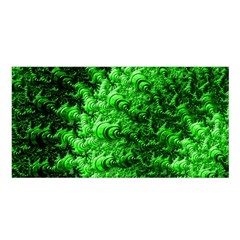 Green Abstract Fractal Background Satin Shawl