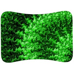 Green Abstract Fractal Background Velour Seat Head Rest Cushion by Pakrebo