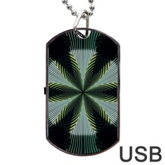 Lines Abstract Background Dog Tag Usb Flash (one Side) by Pakrebo