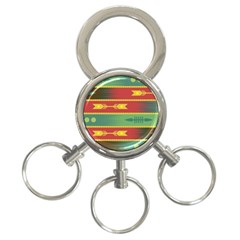 Background Non Seamless Pattern 3-ring Key Chain by Pakrebo