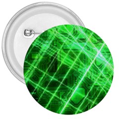 Futuristic Background Laser Green 3  Buttons