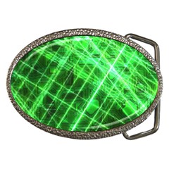 Futuristic Background Laser Green Belt Buckles