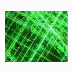 Futuristic Background Laser Green Small Glasses Cloth