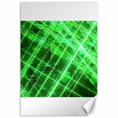 Futuristic Background Laser Green Canvas 20  X 30 