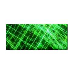 Futuristic Background Laser Green Hand Towel