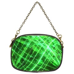 Futuristic Background Laser Green Chain Purse (Two Sides)