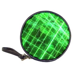 Futuristic Background Laser Green Classic 20-CD Wallets