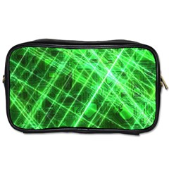 Futuristic Background Laser Green Toiletries Bag (One Side)