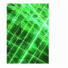 Futuristic Background Laser Green Large Garden Flag (Two Sides)