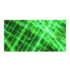 Futuristic Background Laser Green Satin Wrap