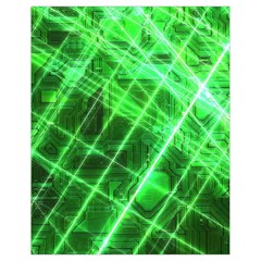 Futuristic Background Laser Green Drawstring Bag (Small)