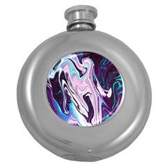 Color Acrylic Paint Art Painting Round Hip Flask (5 Oz) by Pakrebo